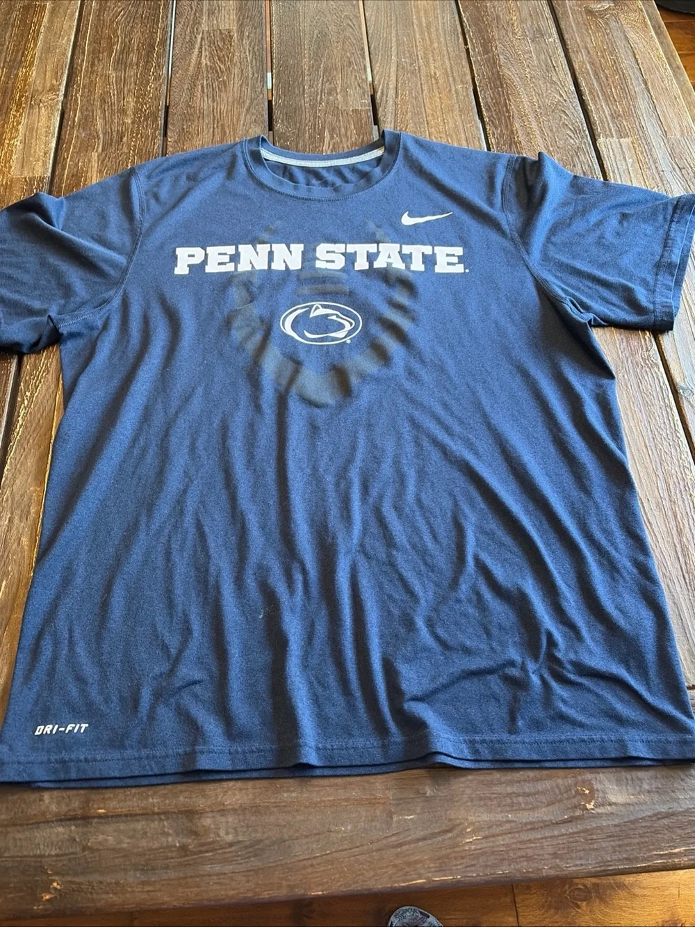 Nike Shirt Mens L Blue Penn State Nittany Lions Short Sleeve Crew Neck Graphic